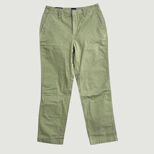 Gap Slim Ankle Pants Women's Size 6 Green Cotton Blend Casual Fit M0222